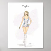 Poster Croquis de mode, taylor (Devant)