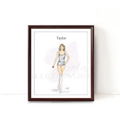 Poster Croquis de mode, taylor