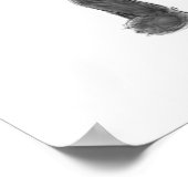 Poster Croquis de panda en noir et blanc (Coin)