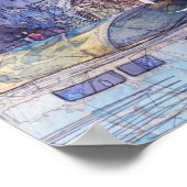 Poster Croquis de Park Guell (Coin)