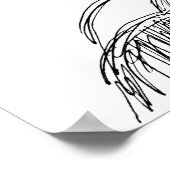 Poster Croquis de tête de cheval d'art (Coin)