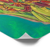 Poster Croquis De Tulipes, Fleurs De Printemps Peinture D (Coin)