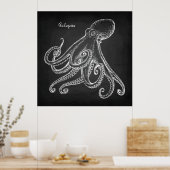 Poster Croquis d'octopus (Cuisine)