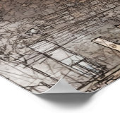 Poster Croquis du château d'Osaka (Coin)