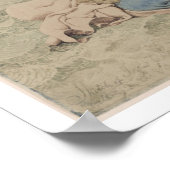 Poster Croquis du Christ marchant sur l'eau (avec papier) (Coin)