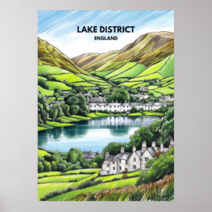 Poster Croquis du district du lac