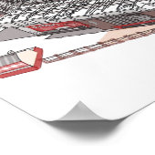 Poster Croquis du stade Anfield du Liverpool FC (Coin)