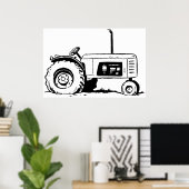 Poster Croquis du tracteur (Bureau à domicile)