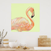 Poster croquis flamingo (Cuisine)