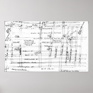 Poster Croquis Lovecraft d'Arkham