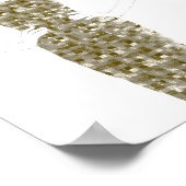 Poster Croquis mode - Robe or (Coin)