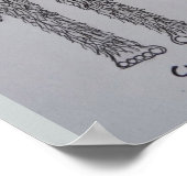 Poster croquis "slimsquatch" de homo habilis (Coin)