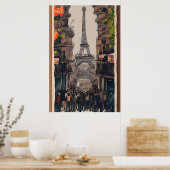 Poster Croquis Tour Eiffel | Art minimaliste parisien (Cuisine)