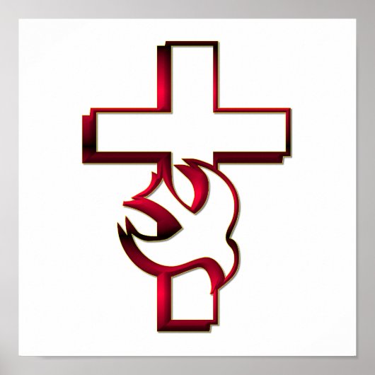 Poster Cross and Holy Spirit / Holy Ghost (Devant)