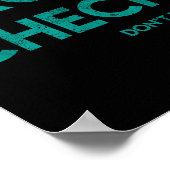 Poster Cross Check. Don't Blow It Funny Quote Flight Atte (Coin)