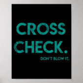 Poster Cross Check. Don't Blow It Funny Quote Flight Atte (Devant)