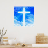 Poster Cross of Light Jesus Christ Customizable Christian (Cuisine)