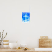 Poster Cross of Light Jesus Christ Customizable Christian (Cuisine)