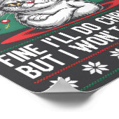 Poster Crossed Arms Cat Funny Christmas Ugly Sweater Long (Coin)