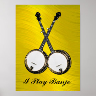 POSTER CROSSED BANJOS-POSTER