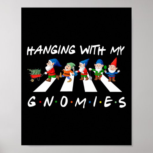 Poster Crosswalk Fun Noël Accroché Avec Mes Gnomies Pour (Devant)