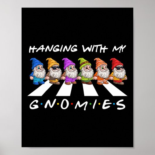 Poster Crosswalk Fun Noël Accroché Avec Mes Gnomies Pour (Devant)