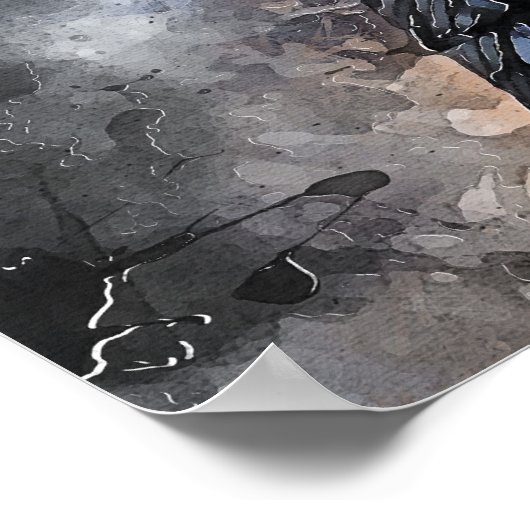 Poster Crow art #crow #bird #animaux (Coin)