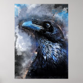 Poster Crow art #crow #bird #animaux (Devant)
