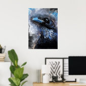 Poster Crow art #crow #bird #animaux (Bureau à domicile)