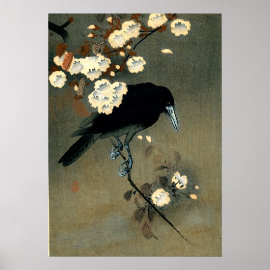 Poster Crow & Blossom par Ohara Koson (1910) (Devant)