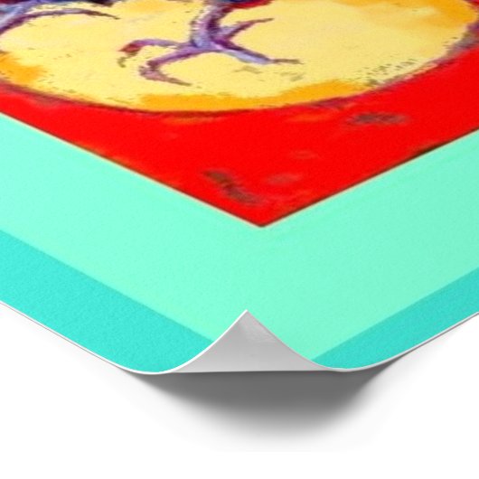 Poster Crow et oeuf en turquoise par Sharles (Coin)