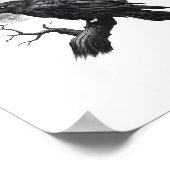 Poster Crow, F-Caw-F Funny Bird Moon Gothic Adult Humor C (Coin)