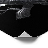 Poster Crow F-Caw-F Funny Bird Moon Retro Classic (Coin)