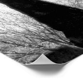 Poster Crow monochrome sur croix celtique (Coin)