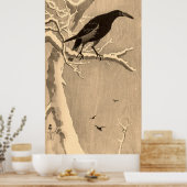 Poster Crow on a Snowy Branch by Ohara Koson (Cuisine)