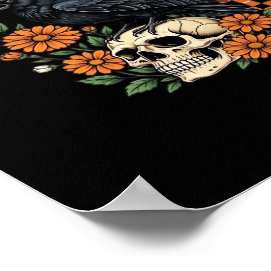 Poster Crow Raven F-Caw-F Funny Halloween Gothic Creative (Coin)