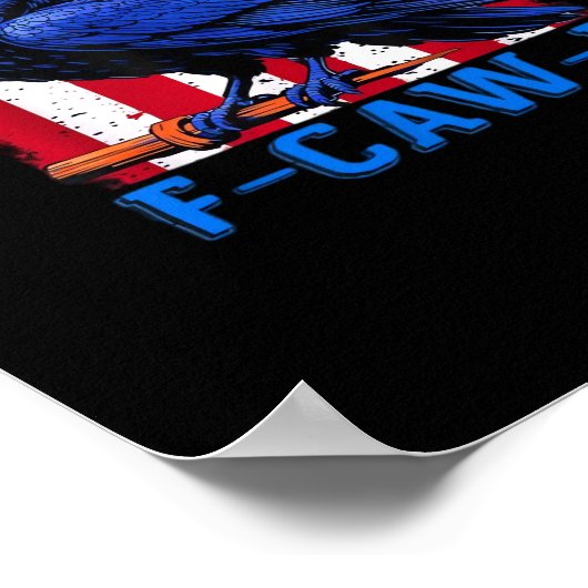 Poster Crow Raven Funny F-Caw-F Minimal Clean (Coin)