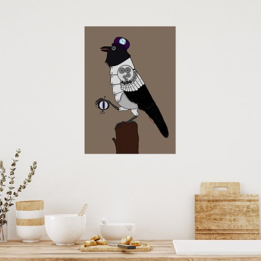 Poster Crow Steampunk (Cuisine)