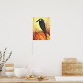 Poster Crow sur l'affiche Citrouille de Liz Revit (Cuisine)