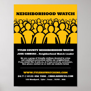 Poster Crowd Design, NeighborWatch Community Advert