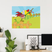 Poster Crowing Rooster (Bureau à domicile)