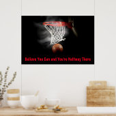 Poster Croyance de basketball motivationnel (Cuisine)