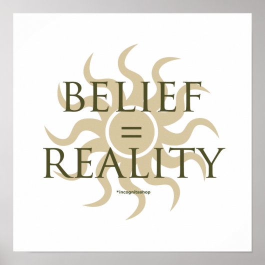 Poster Croyance = Réalité (Devant)
