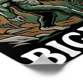 Poster Croyante Bigfoot fille sasquatch forêt cryptide po (Coin)