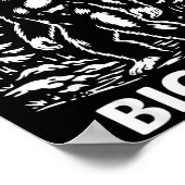 Poster Croyante fille Bigfoot sasquatch cryptide forêt (Coin)
