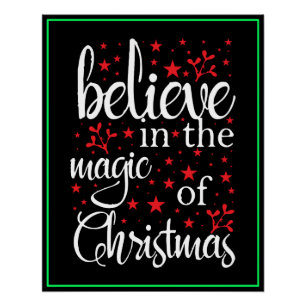 Poster Croyez à la magie de Noël