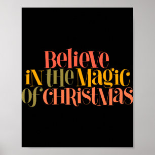 Poster Croyez à la magie de Noël T-Shirt rétro