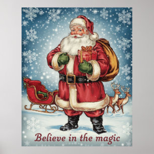 Poster Croyez au Père Noël Magique