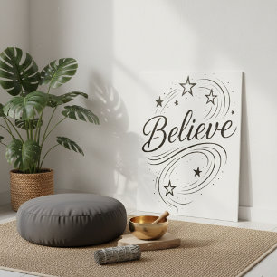 Poster Croyez aux Étoiles Magiques - Bohème Céleste