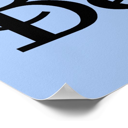 Poster Croyez Avec L'Affiche De Croix Bleues (Coin)